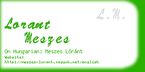 lorant meszes business card