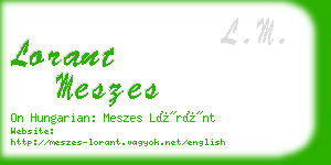 lorant meszes business card